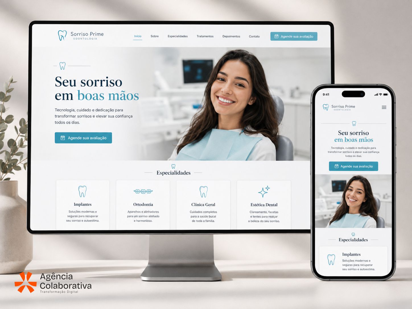 Site do Sorriso Prime — Clínica Odontológica — criado pela meusuper.site